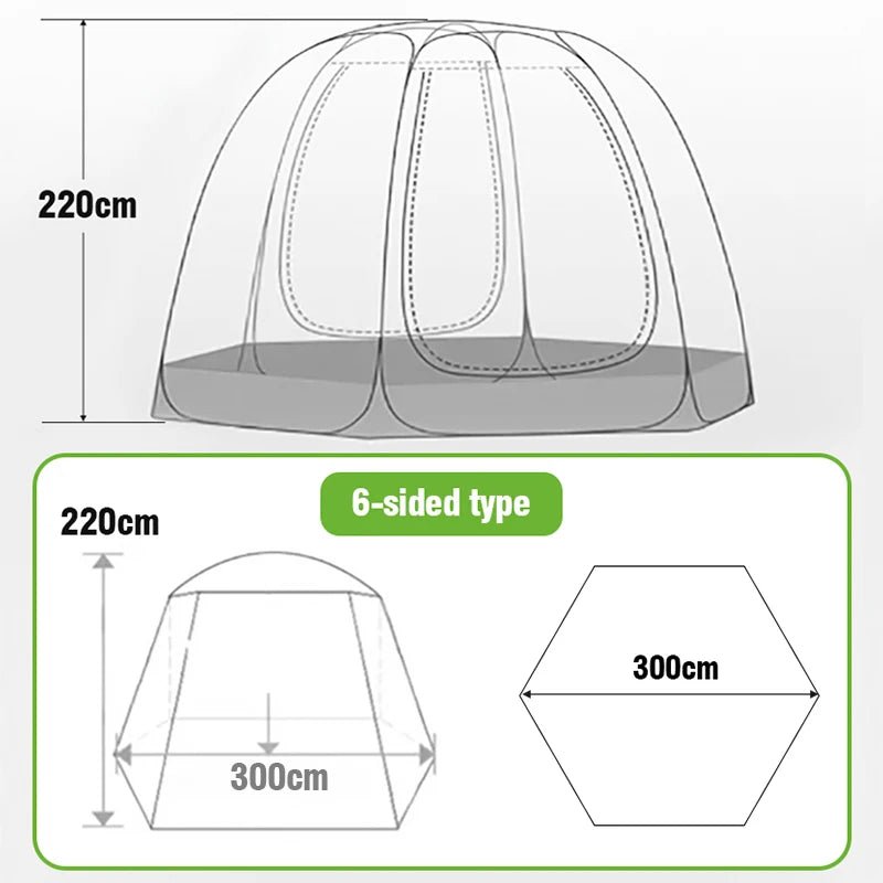 Starry Sky Camping Dome Tent, 4-8 Person, Wind/Rainproof, Quick Setup - silverfoxgoods